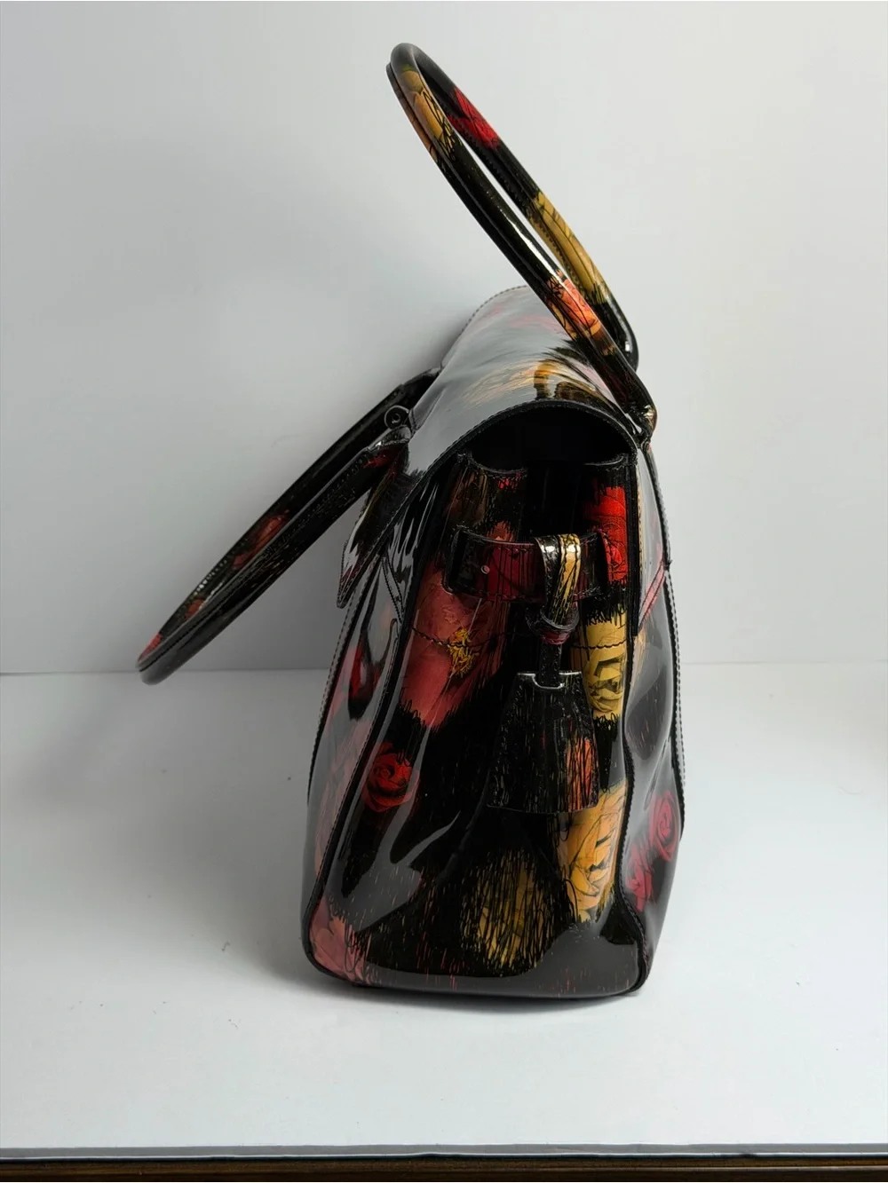 Mulberry Scribbly Floral Patent Leather Bayswater Handbag EXTREMELY RARE